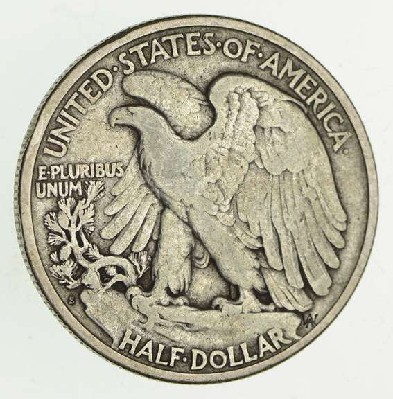 1920-S Walking Liberty Silver Half Dollar - Circulated