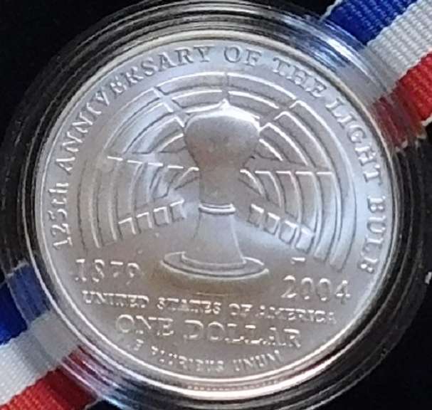 2004 Unc Edison Silver Dollar
