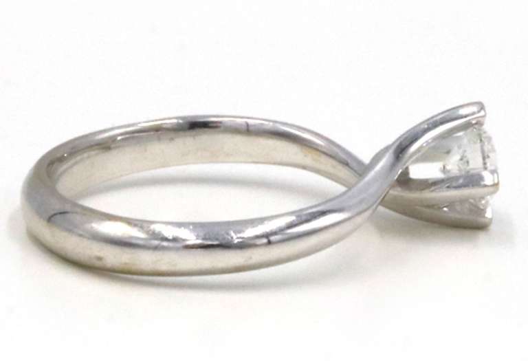 Contemporary 14kt WG Diamond Twisted Ring