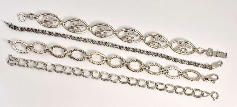Group of 4 Sterling Bracelets