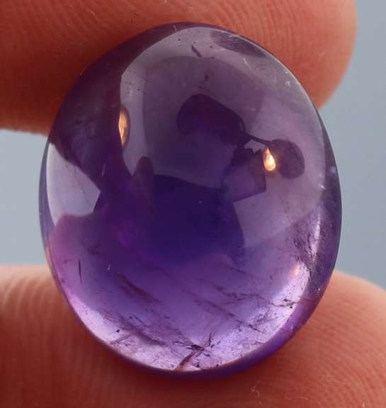 Huge 20.43ct untreated Amethyst cabochon