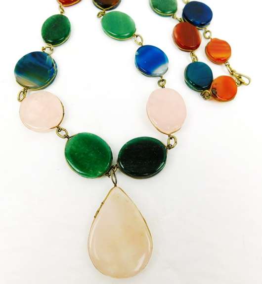 Stunning Vintage Multi-Gemstone Necklace