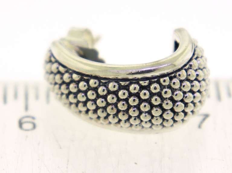 Lagos Signature Caviar Hoop Earrings