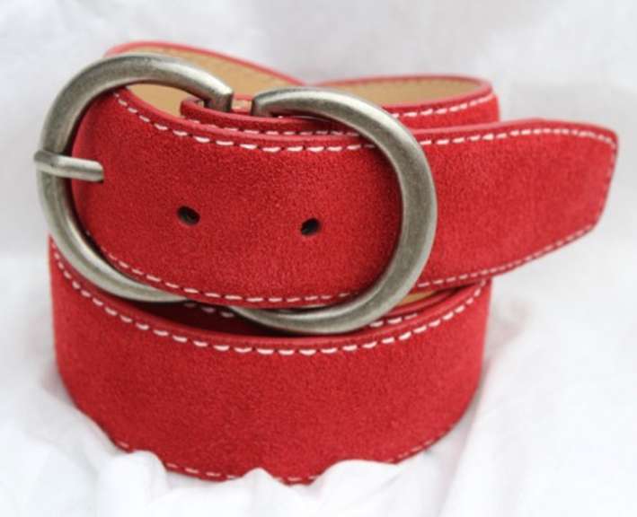 Classy Fine Quality Suede Belt, Made In Italy