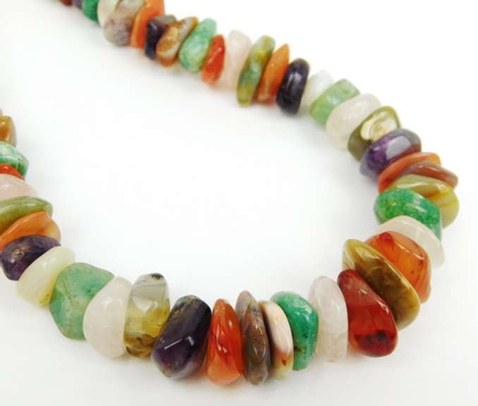 Vintage Multi Semi-Precious Hard Gemstone Necklace