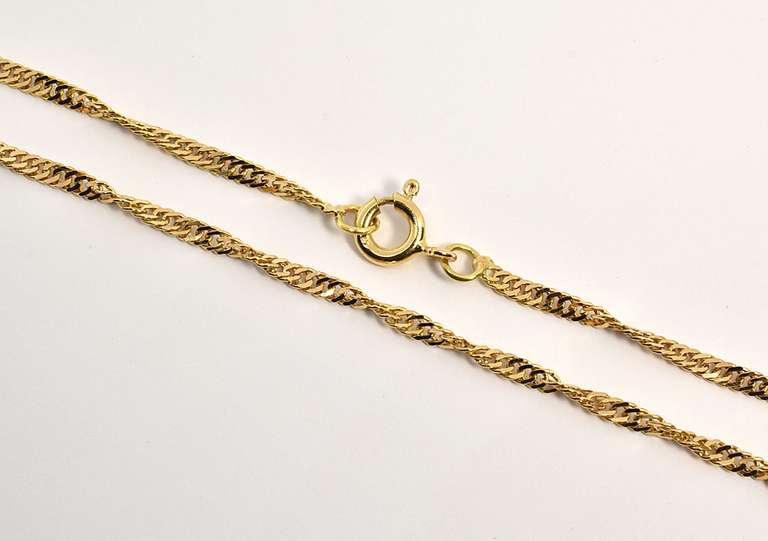Useful 18k Singapore Link Necklace