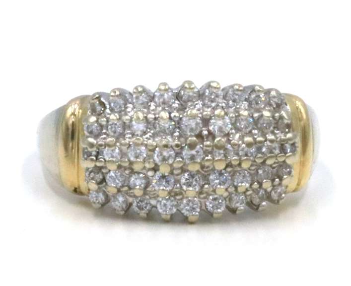 Classic 14kt WG Diamond Cluster Ring