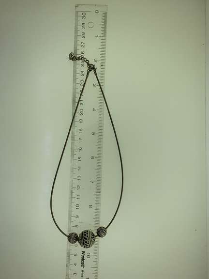 Vintage Italian Sterling Silver Sliding Ball Necklace