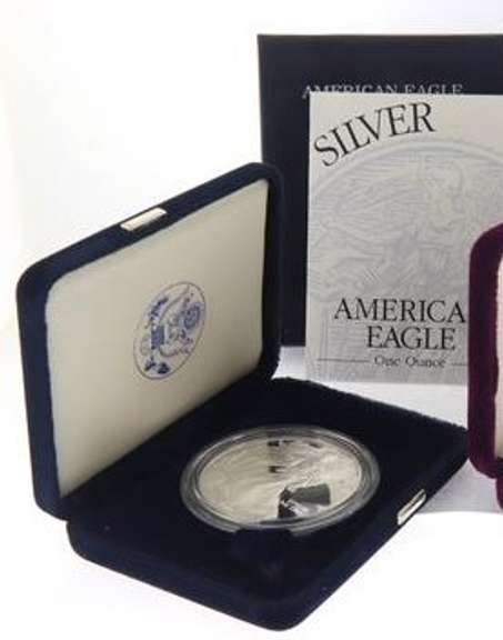 2002 W Proof Silver Eagle With Boxes and CoA