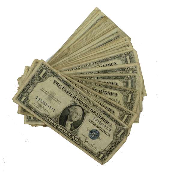 90 Assorted $1 Silver Certificates