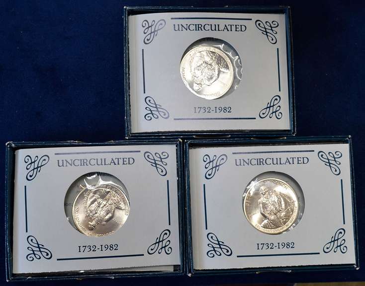 Lot Of 3 UNC Washington Half Dollar
