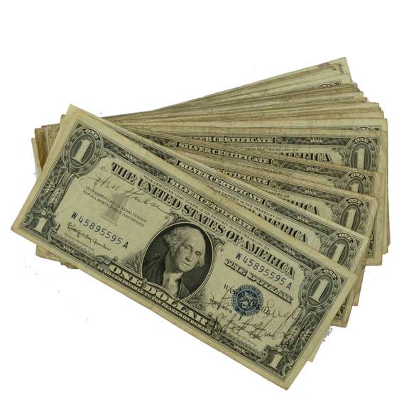 90 Assorted $1 Silver Certificates
