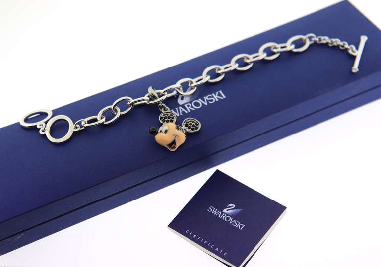 Swarovski Toggle Bracelet w Mickey Mouse Charm