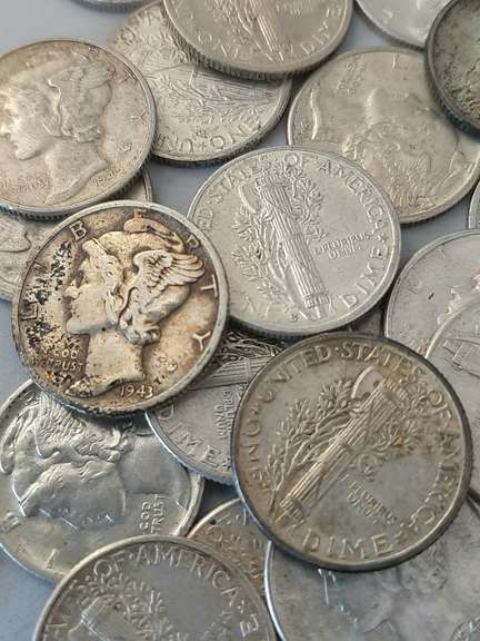 29 Slider /Unc Mercury Dimes