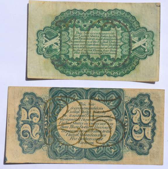10 Cent And 25 Cent Third Issue Fractional Currency