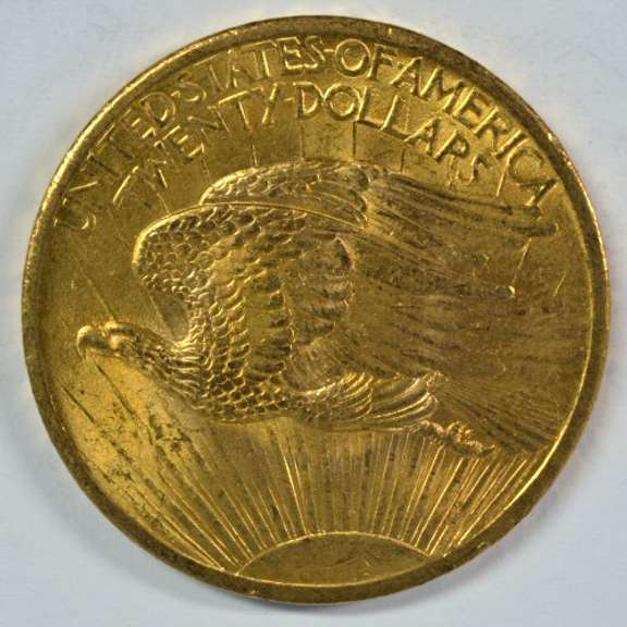 Exceptional Choice BU 1908 No Motto St Gaudens $20 Gold