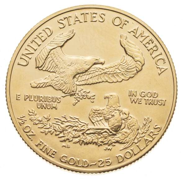 1989 $25.00 1/2 Oz. Fine Gold American Eagle