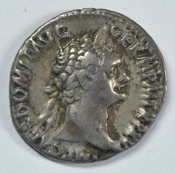 Ultra scarce Domitian Roman Silver Denarius, 81-96 AD