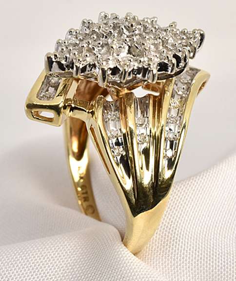 Sparkling Diamond Cluster Ring