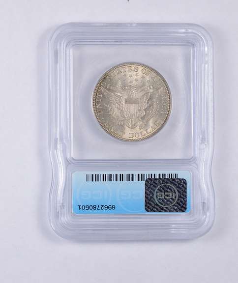 MS65 1908 Barber Half Dollar - Graded ICG