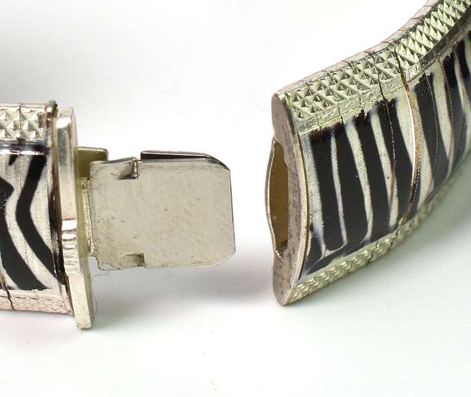 Fun Zebra-Print Bracelet in Sterling Silver