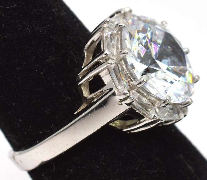 Sterling Silver CZ Cocktail Ring
