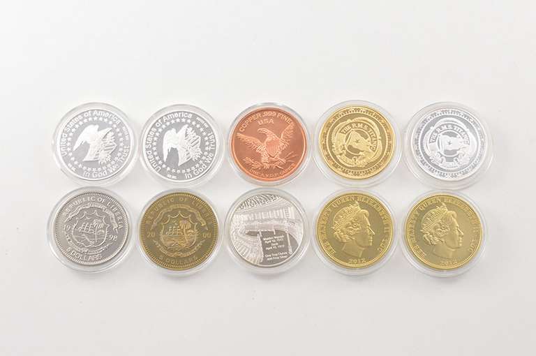 10 Coin Set - R.M.S. Titanic - 1 oz Silver, Gold Plated, Copper Rounds