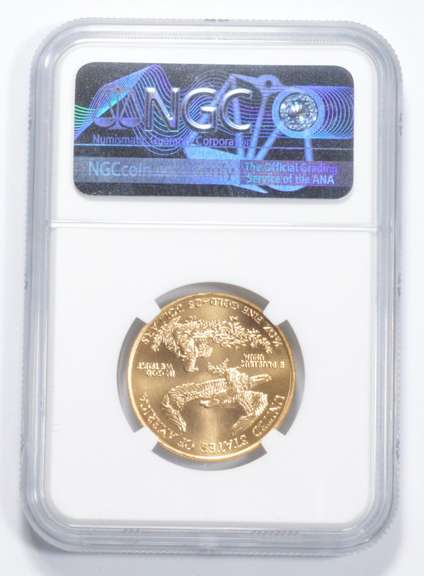 MS69 1998 $25 American Gold Eagle 1/2 Oz .999 Fine Gold - Graded NGC
