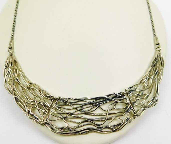 Grace & Heart Large Sterling Free Form Necklace