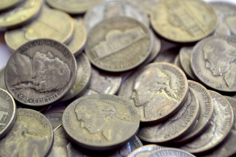 40 Assorted Silver WW11 Nickels