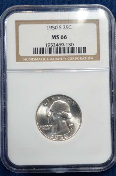 1950 S NGC MS 66 25 C