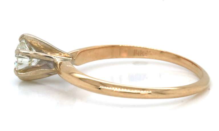 Glowing 14kt YG Diamond Solitaire Ring