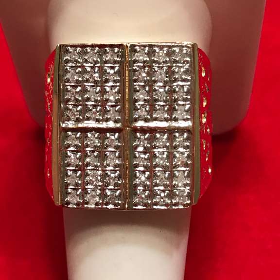 BRAND NEW MENS 14K DIAMOND RING