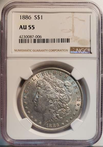 Certified Morgan Silver Dollar 1886