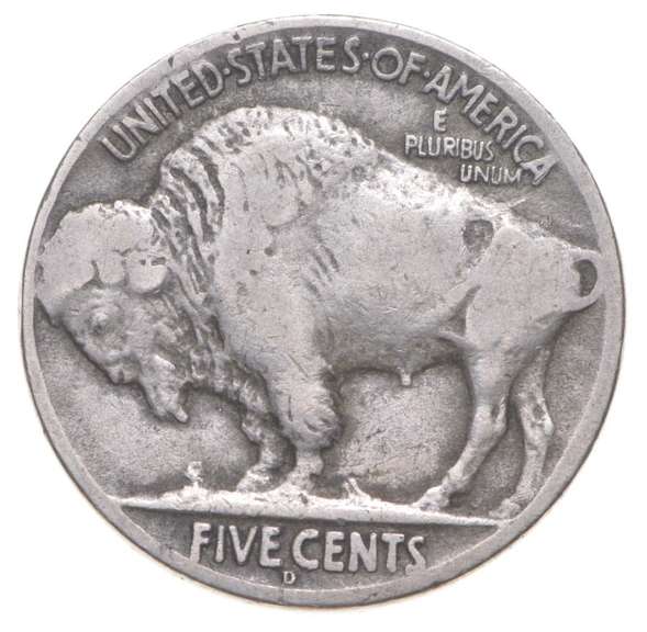 1918-D Indian Head Buffalo Nickel 1918/17-D ERROR
