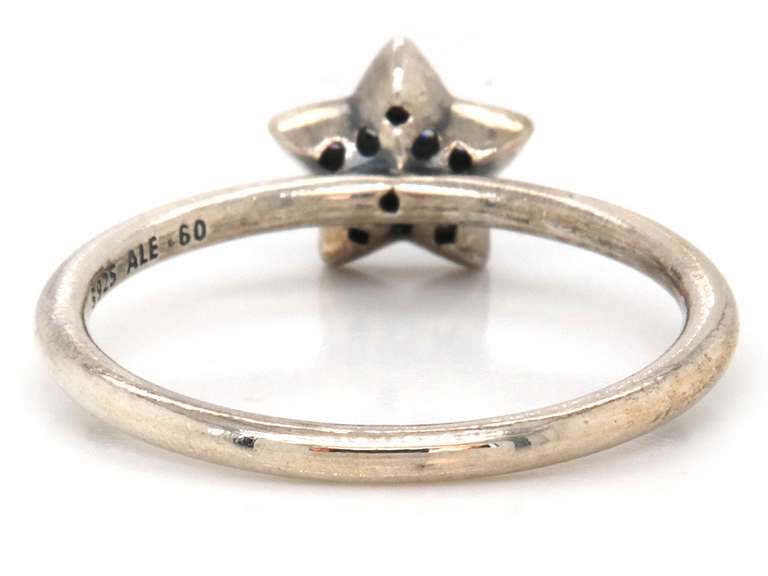 Playful Silver Pandora CZ Star Ring