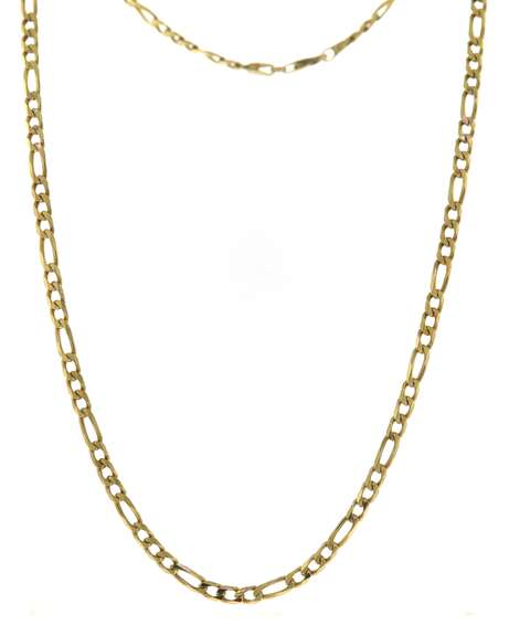 Simple 18kt Figaro Chain Necklace