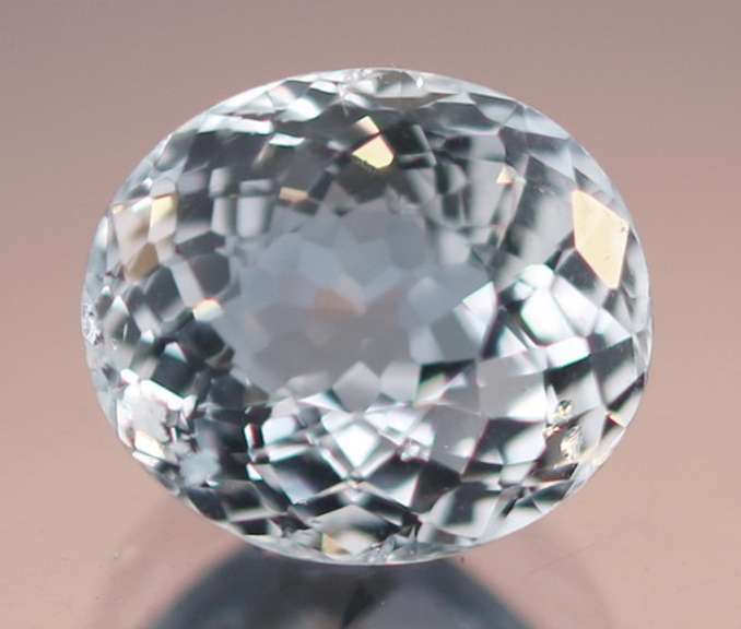 Dazzling 4.50ct oval cut diamond white Beryl