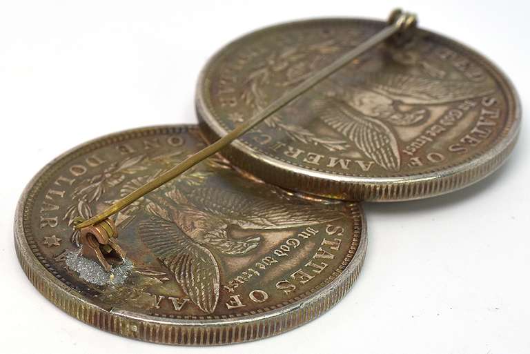 1921 Morgan Silver Dollar Brooch Pin