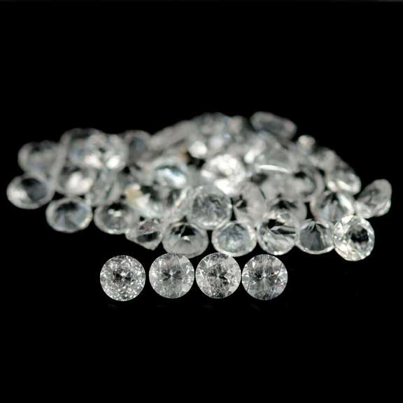 Glittering 5.83ct UNHEATED diamond white Topaz set