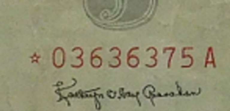 1963 $5 US Note, Star Note, lite circ