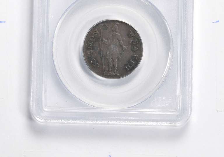 XF45 1787 Post-Colonial Massachusetts Half Cent - PCGS Graded