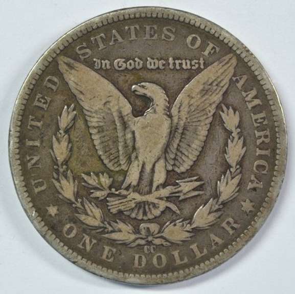 Scarcer 1891-CC Morgan Silver Dollar. Nice circ
