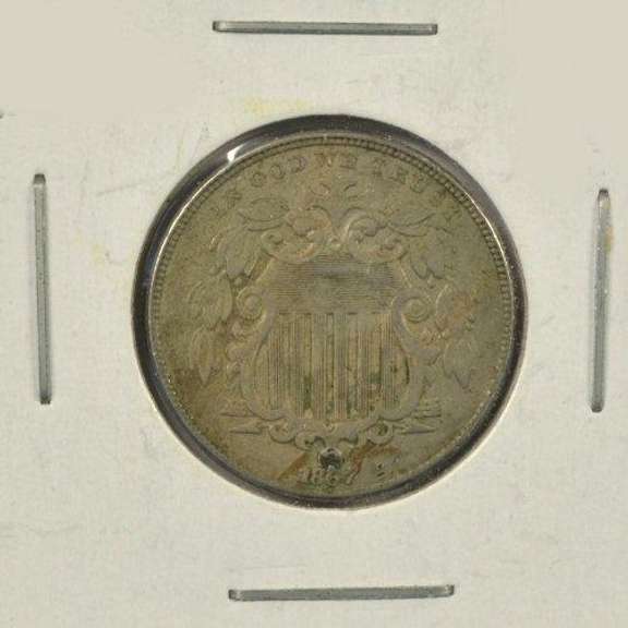 1867 No-Rays Shield Nickel