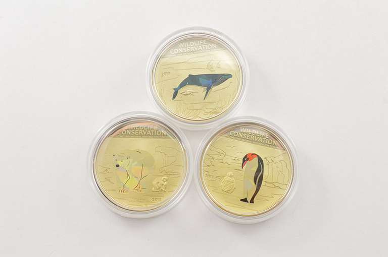 2013 Cook Islands $5 W20g .925 Silver Proof 3 Coin Set Box & COA