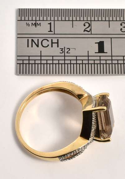 Modern Smokey Quartz Ring