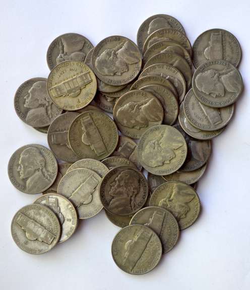 40 Assorted Silver WW11 Nickels