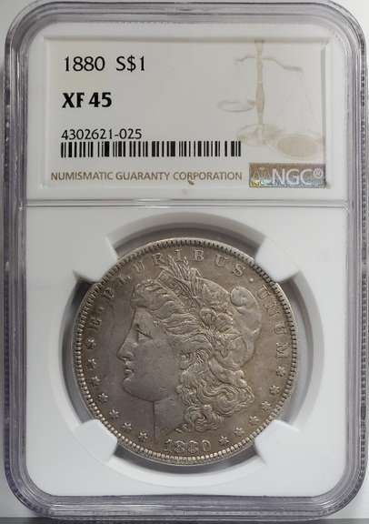 Certified Morgan Silver Dollar 1880