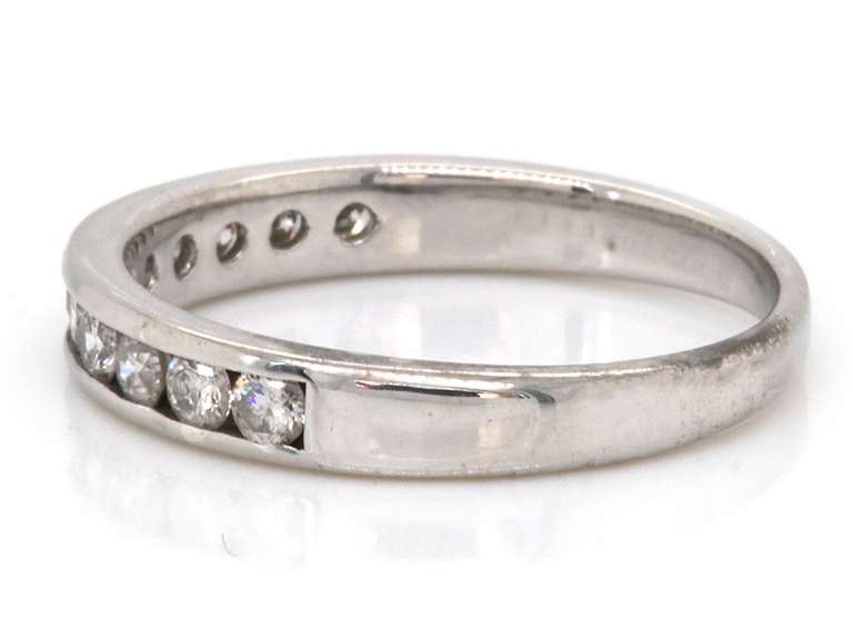 Classic 14kt WG Channel Set Diamond Band