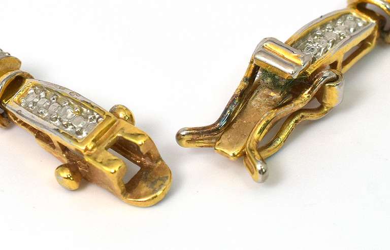 Classy Diamond Accent Bracelet in Vermeil